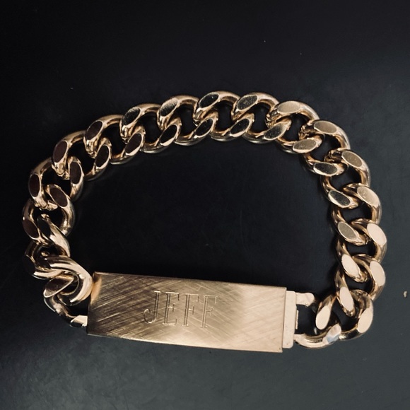 Speidel ID Bracelet Brushed Gold Tone - Picture 3 of 13
